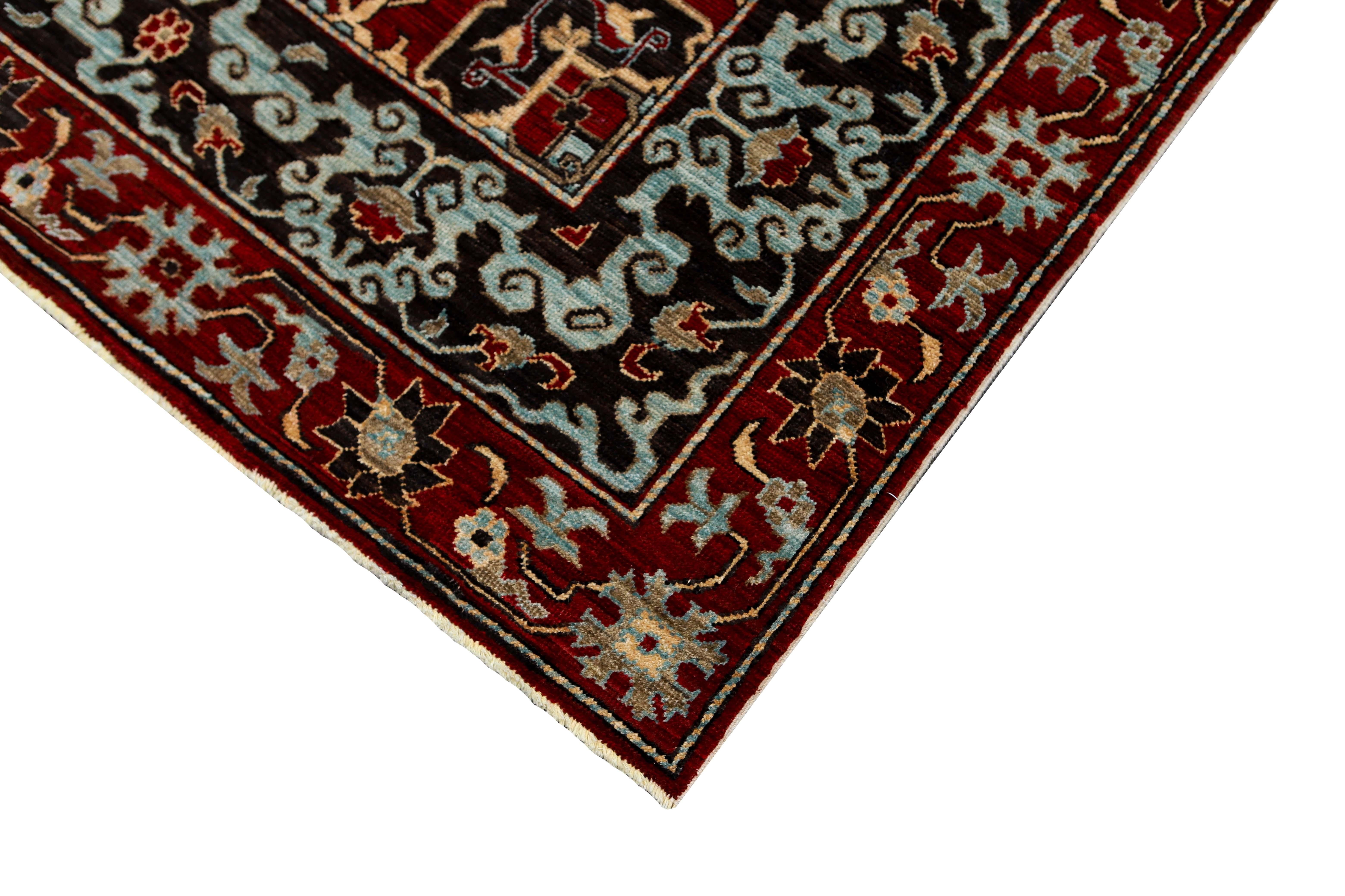 Red Afghan traditional designed 10 x 14 rug.
Hand knotted with hand-spun wool, woven in Afghanistan. This beautifully designed rug will be sure to stand out in any room.
Made of 100% wool.
Yarn-dyed for vibrant, lasting color.