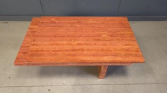 Table basse en travertin rouge, 1970