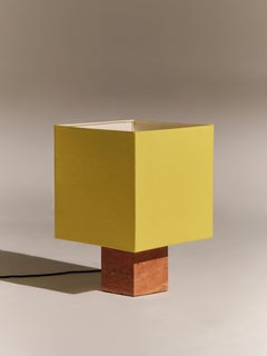 Red Travertine Medium Roma 1 Square Table Lamp by NASSI