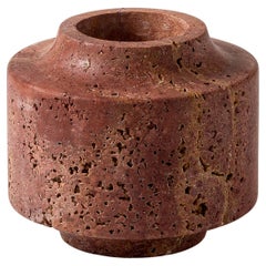 Red Travertine Pot by Etamorph