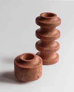 Vases SPIRA en travertin