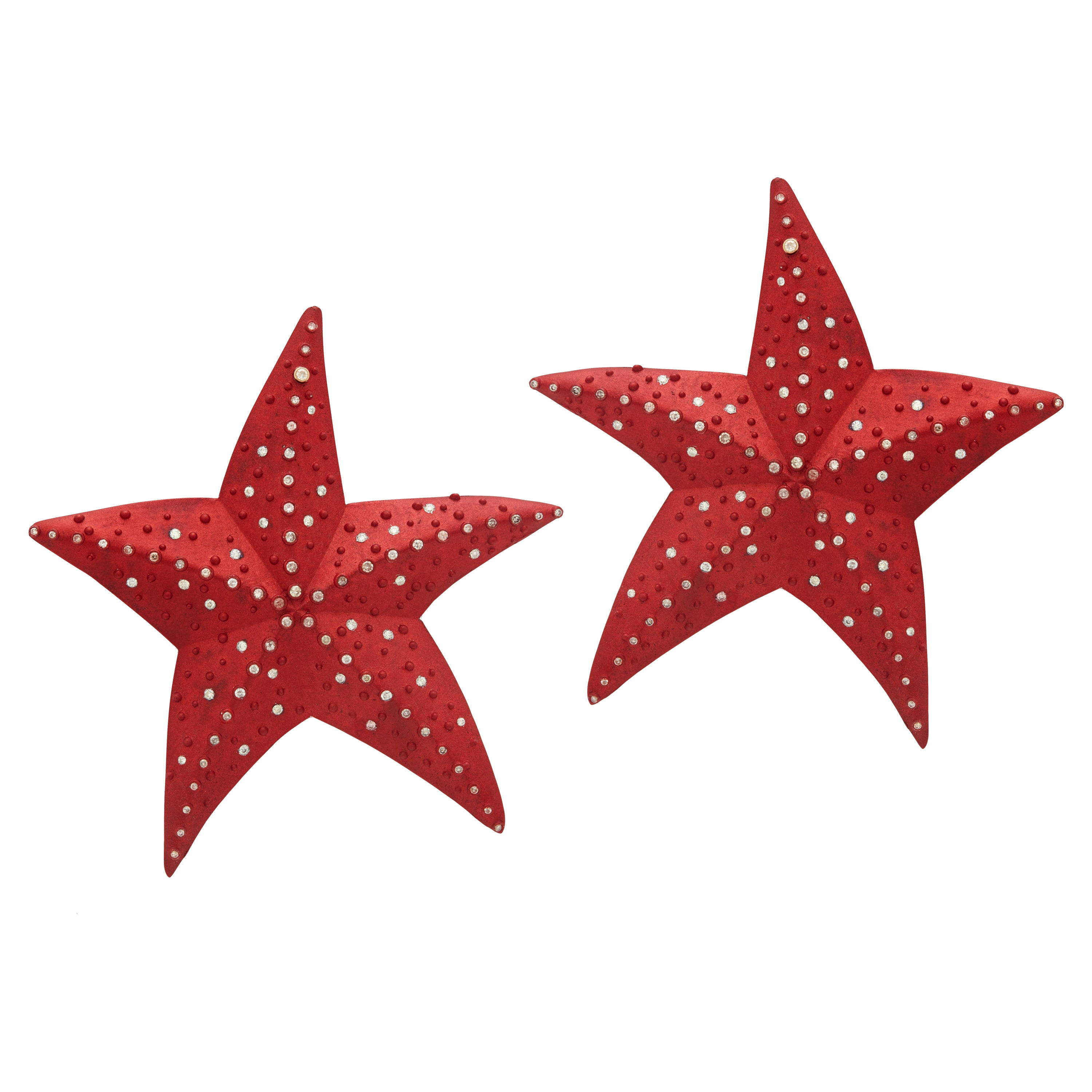 Faites-vous remarquer avec ces superbes boucles d'oreilles étoile de mer rouge, fabriquées à partir d'aluminium recyclé respectueux de l'environnement et d'or 18kt. Avec 1,82 carats de diamants naturels, ces boucles d'oreilles sont non seulement