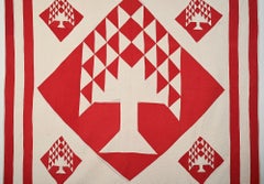 Roter Baum-Quilt