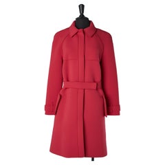 Red trench-coat in technical " nid d'abeille" fabric Lanvin by Alber Elbaz