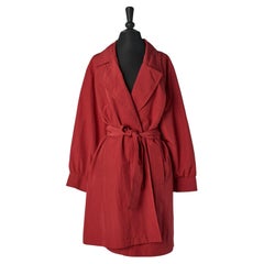 Red trench-coat with belt Yves Saint Laurent Variation