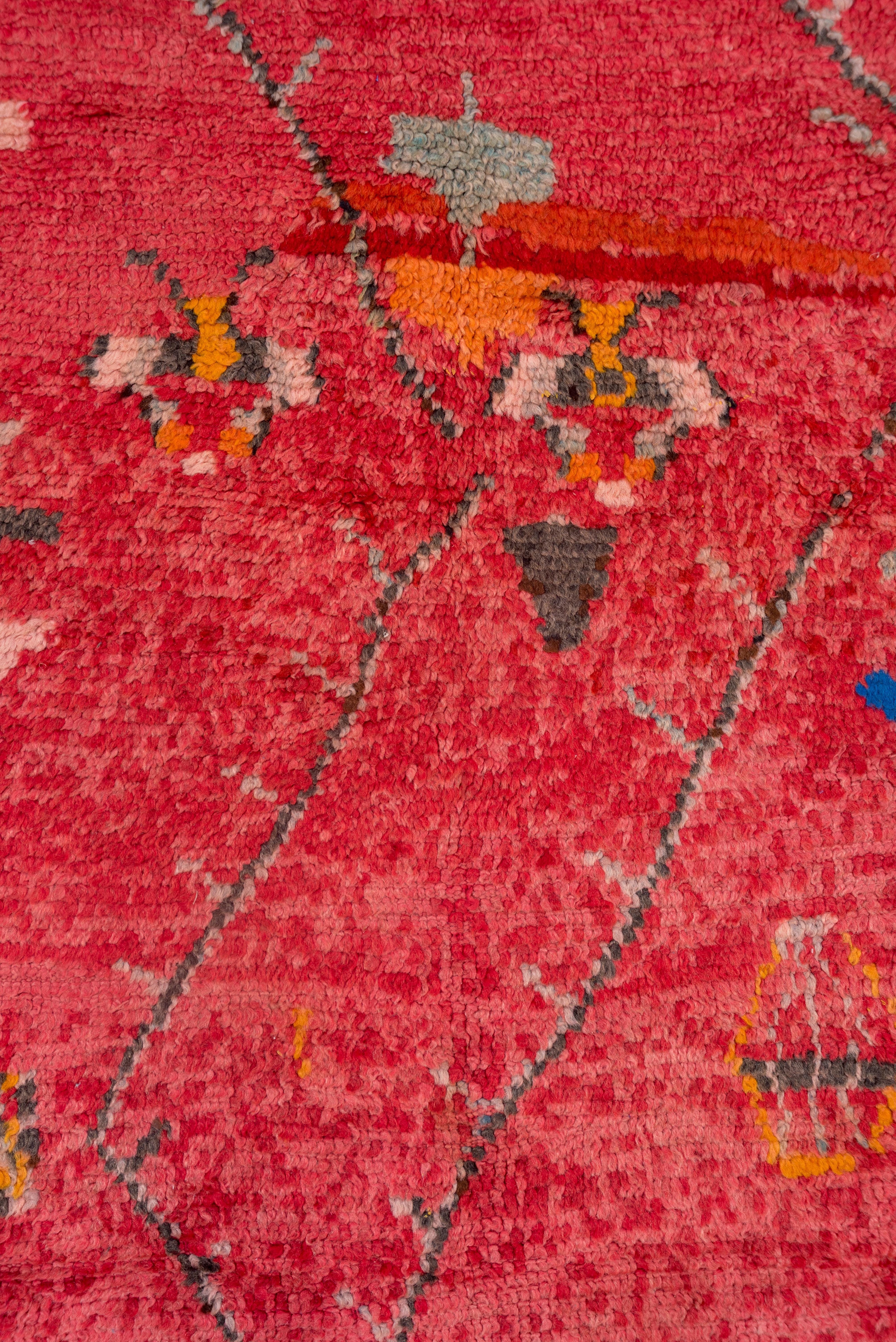 20th Century Red Tribal Moroccan in Wool For Sale