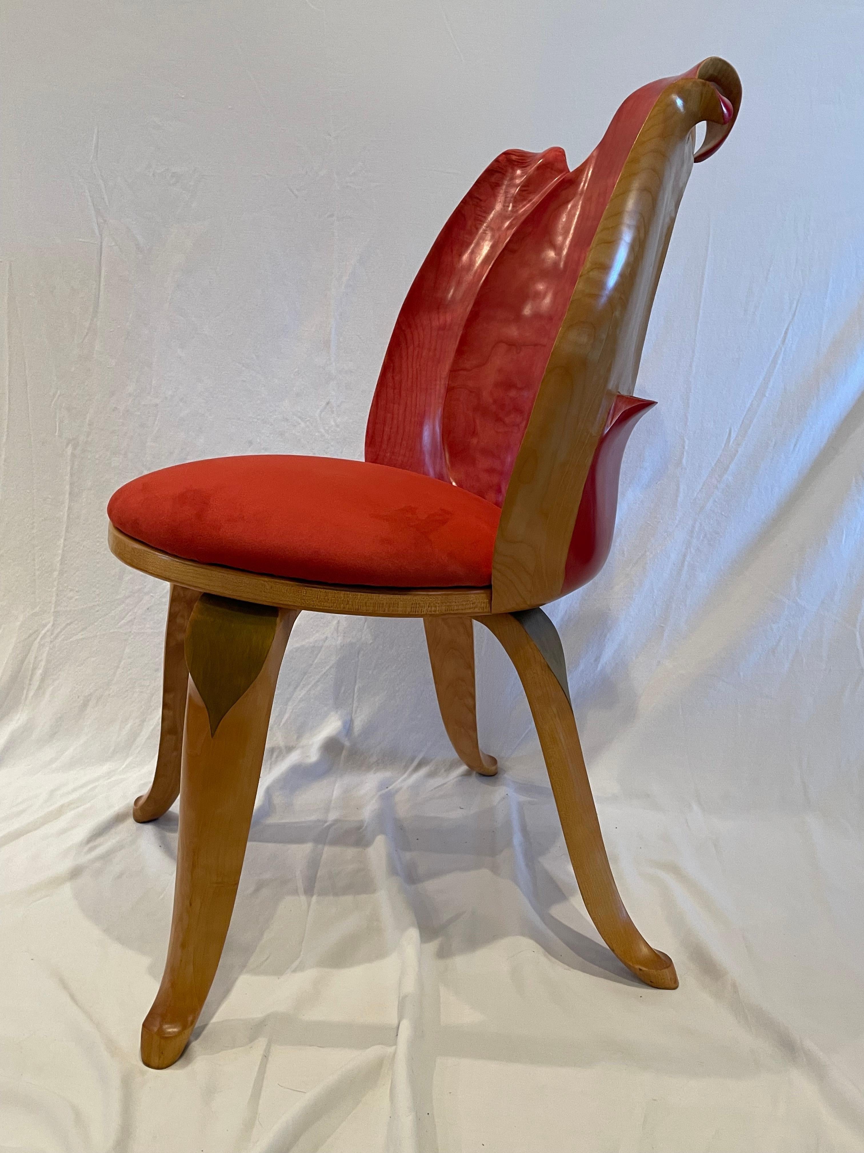 American Red Tulip Chair For Sale
