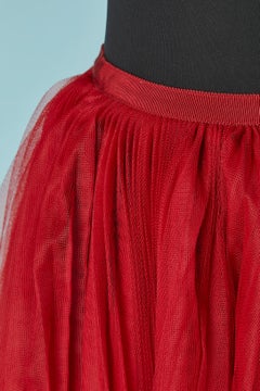 Red tulle short skirt CHRISTIAN DIOR