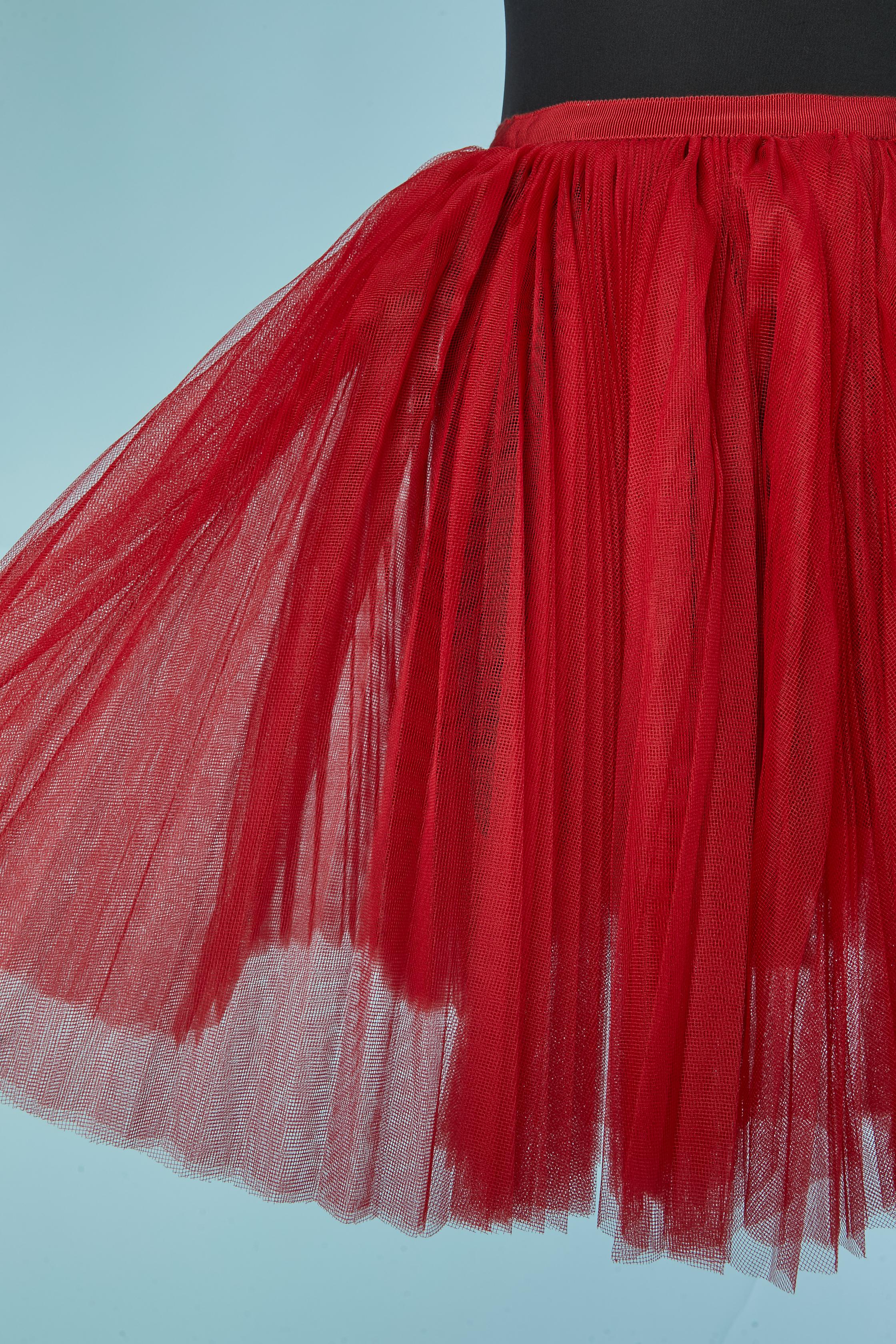 Rosso Gonna corta in tulle rosso CHRISTIAN DIOR in vendita