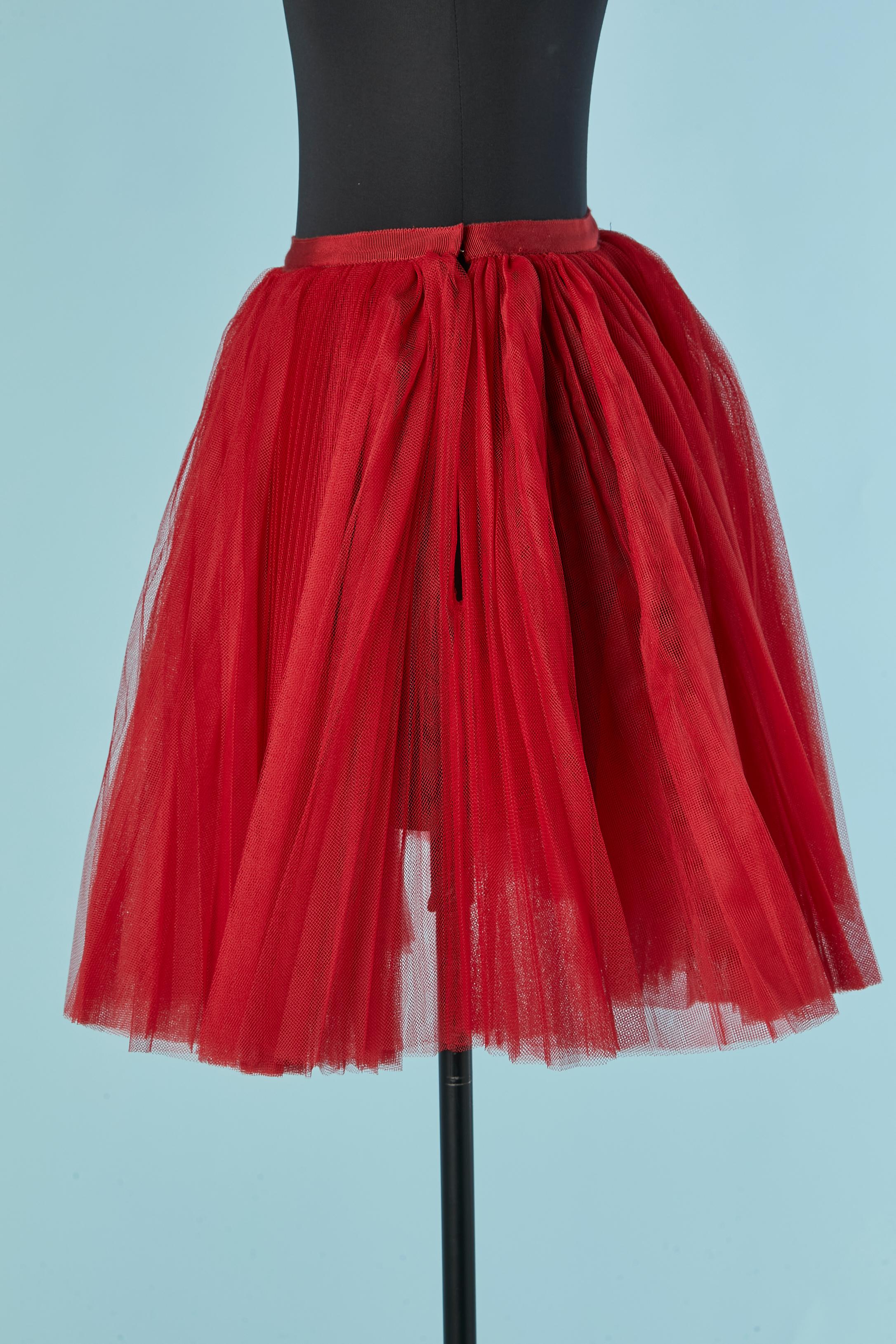 Gonna corta in tulle rosso CHRISTIAN DIOR In condizioni Nuovo in vendita a Saint-Ouen-Sur-Seine, FR
