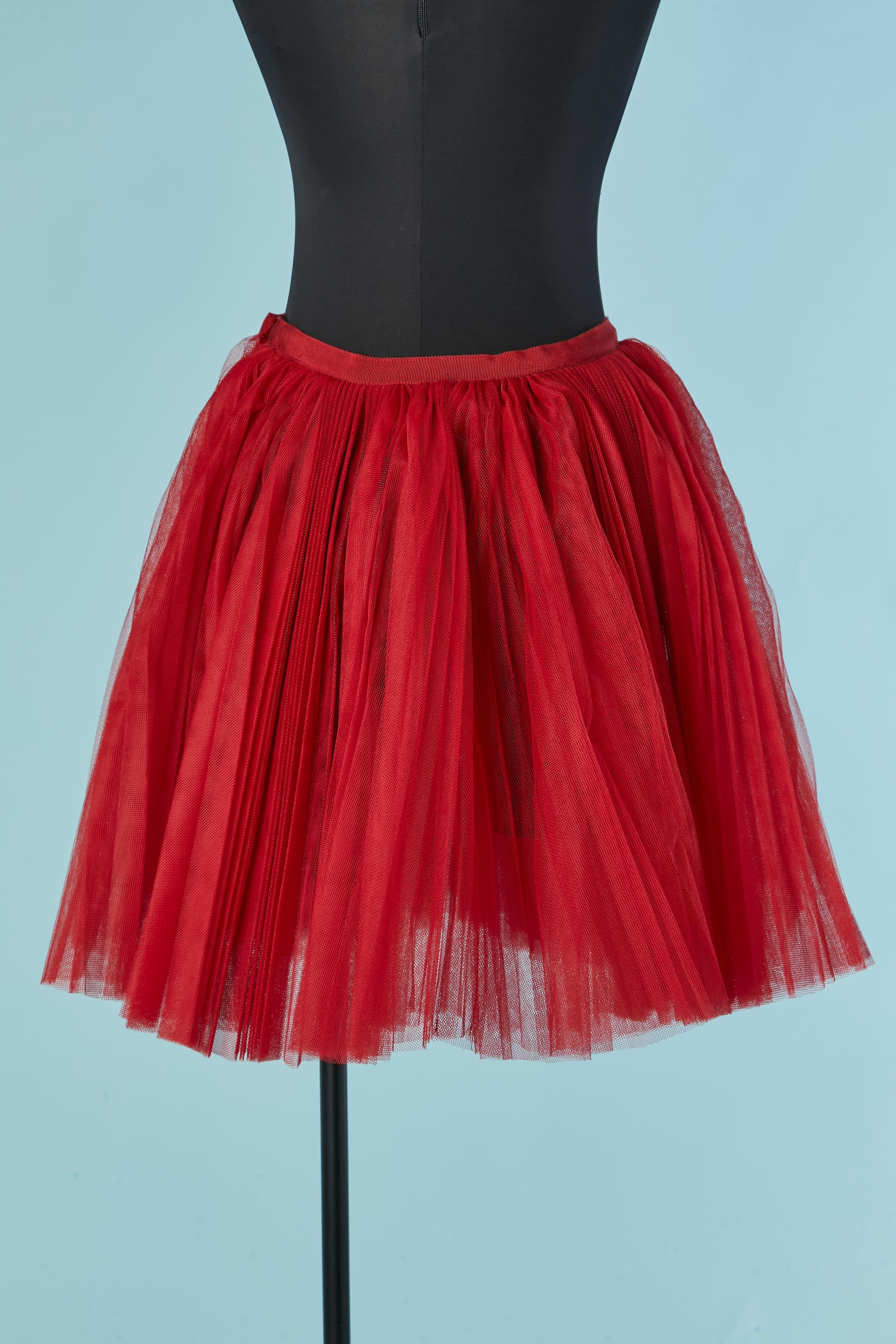 Donna Gonna corta in tulle rosso CHRISTIAN DIOR in vendita