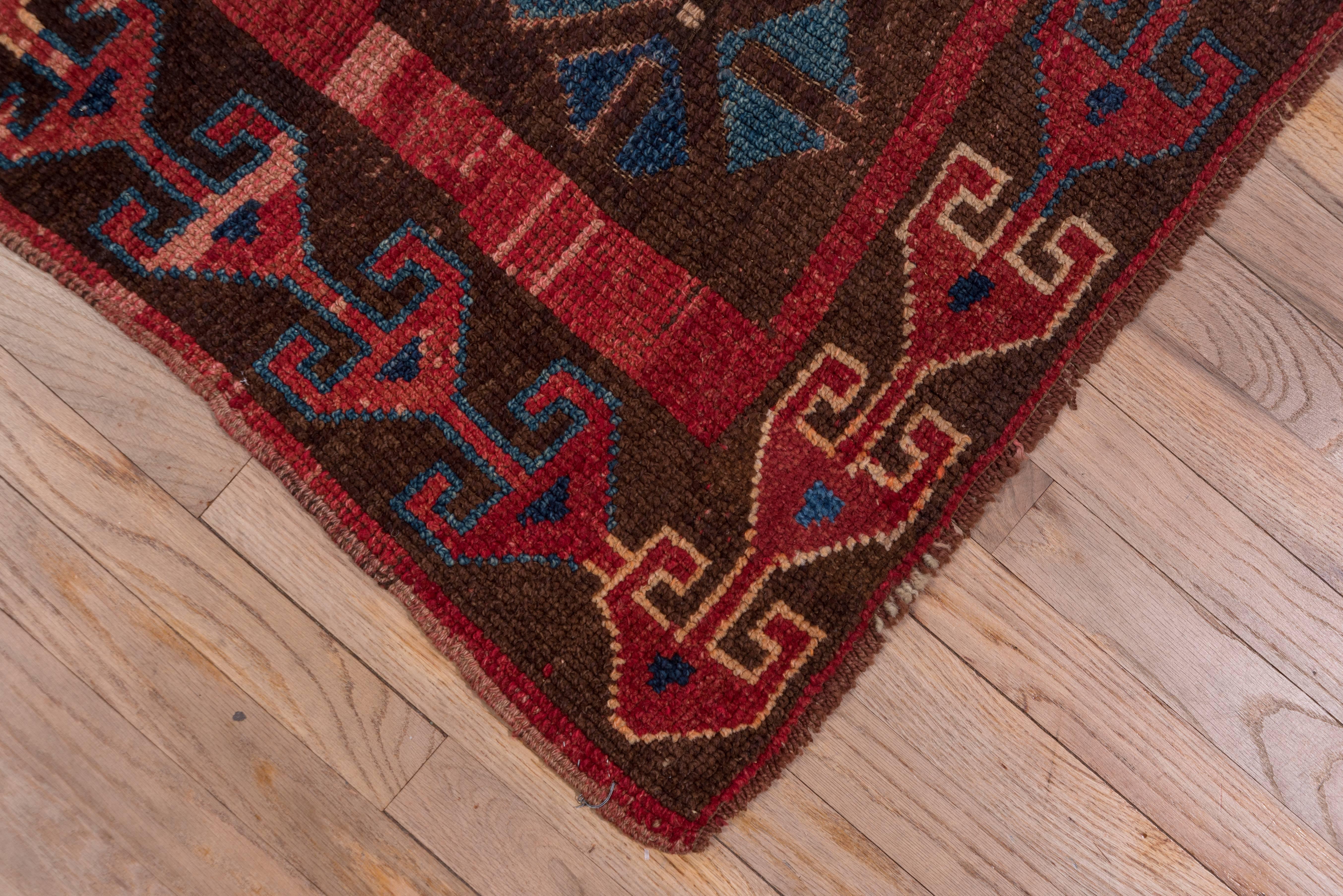 Hand-Knotted Red Turkish Kars Carpet, circa 1940s For Sale