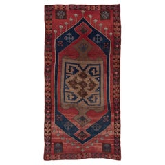 Vintage Red Turkish Kars Carpet, circa 1940s