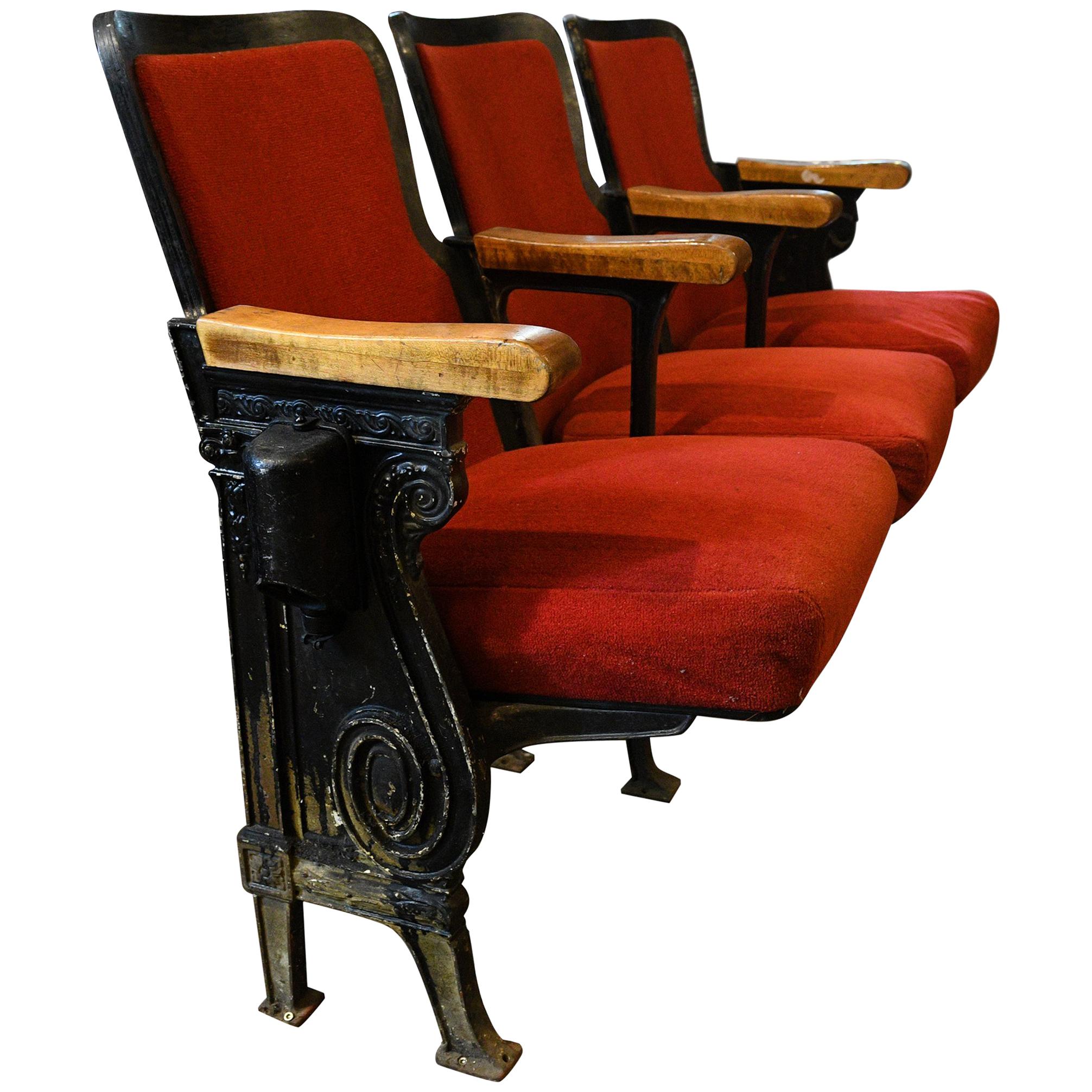 Red Upholstered Theater Seats