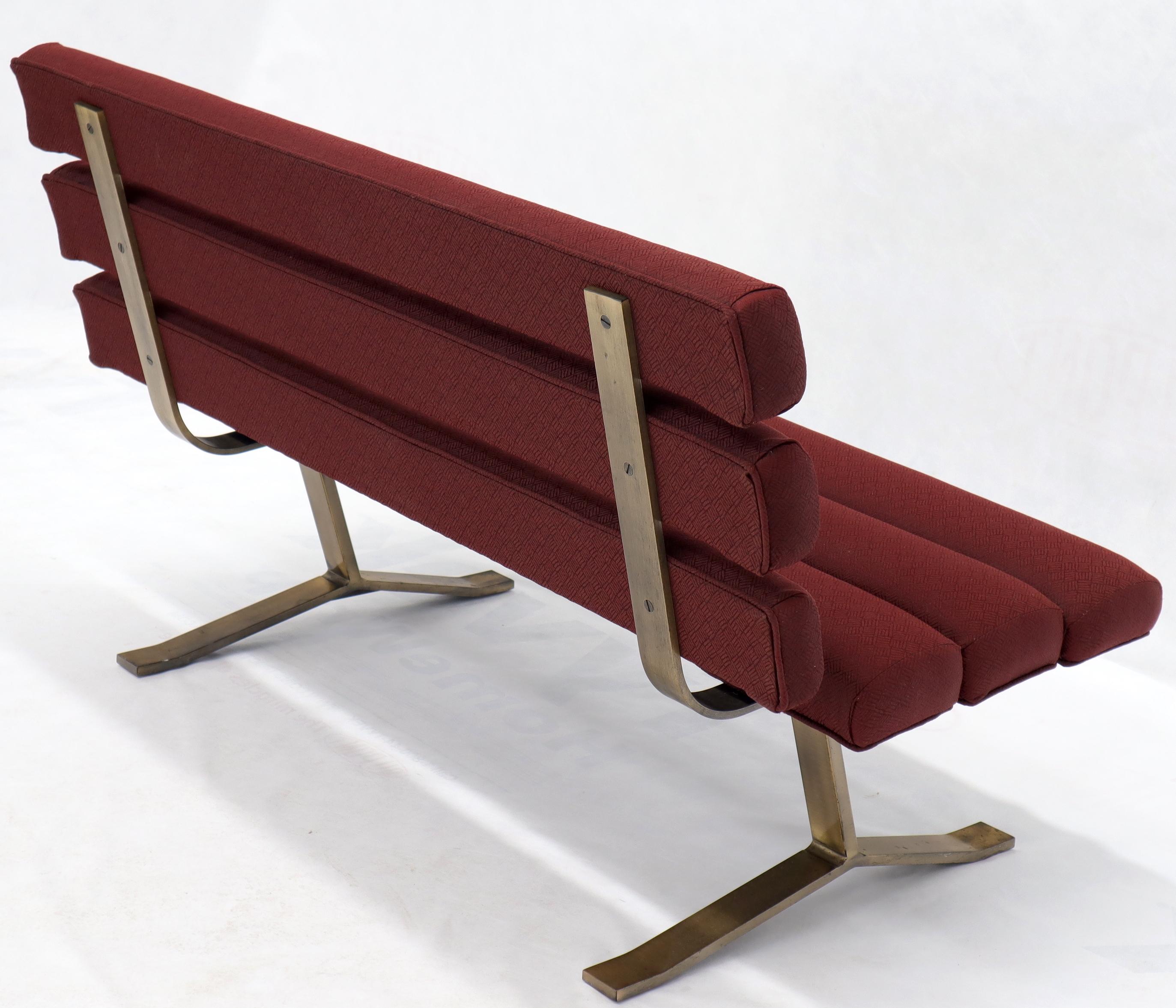 Mid-Century Modern park bench style settee love seat by Gerald McCabe.