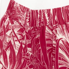 RED VALENTINO 2020 Tropical Parrot high waist casual printed shorts IT36 XXS