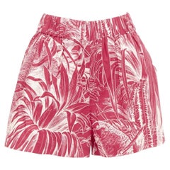 RED VALENTINO 2020 Tropical Parrot high waist casual printed shorts IT36 XXS