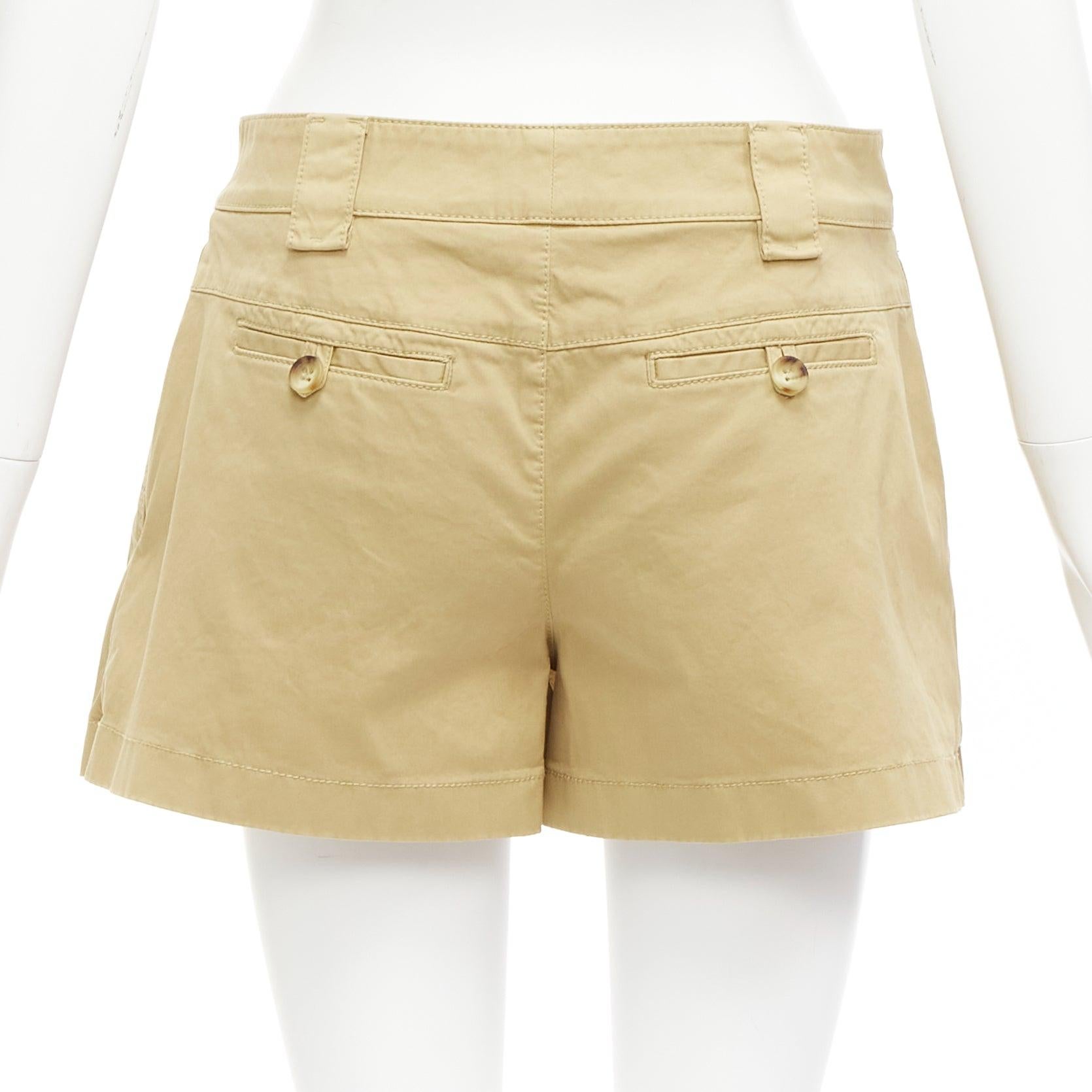 RED VALENTINO beige cotton silver D ring pleated safari skorts IT38 XS For Sale 1