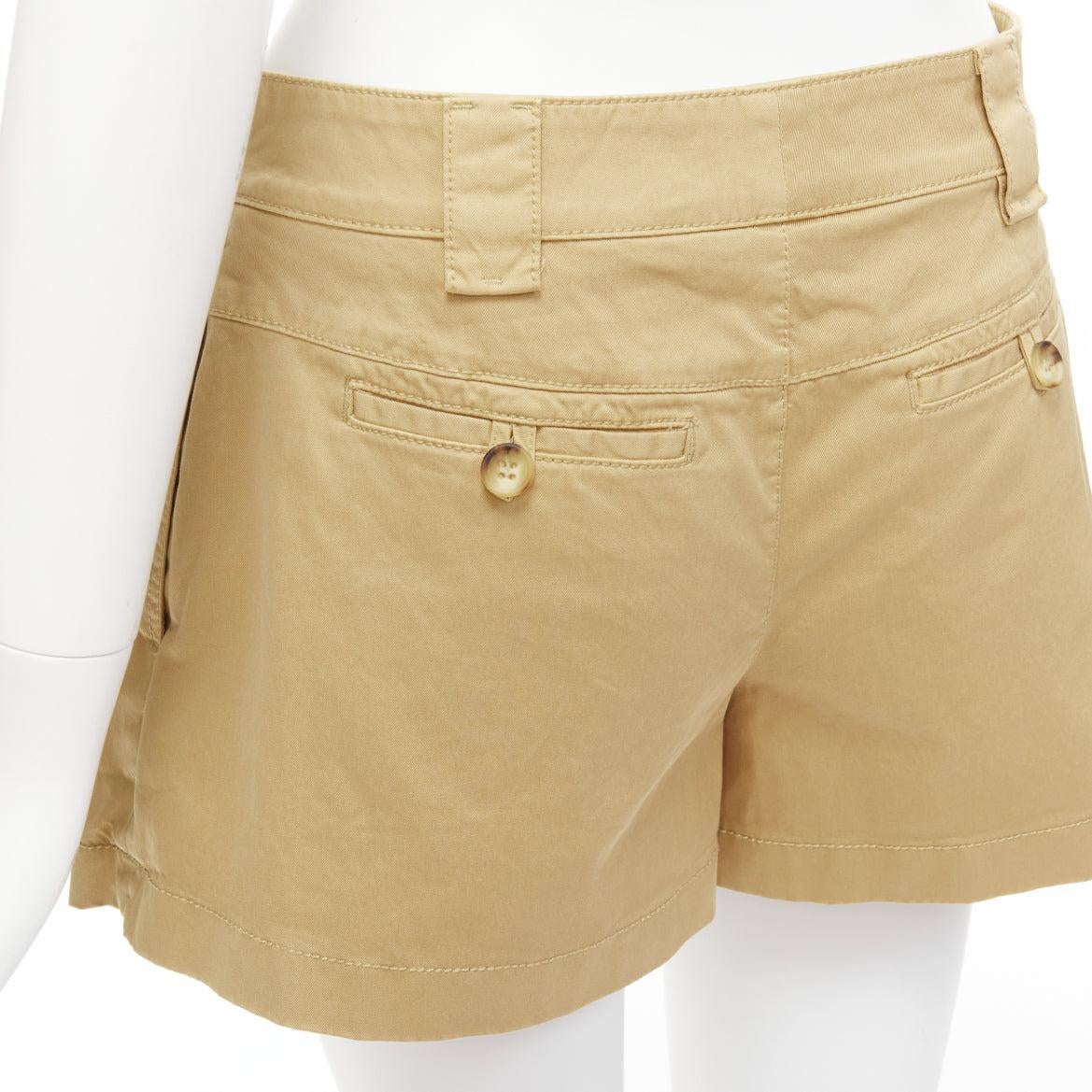 RED VALENTINO beige cotton silver D ring pleated safari skorts IT38 XS For Sale 4