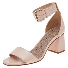 RED Valentino Beige Leather Ankle Cuff Sandals Size 36.5 RED Valentino Beige Leather Ankle Cuff Sandals Size 36.5