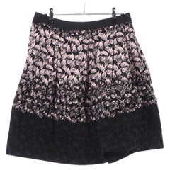 Gonna a foglia nera e rosa di Valentino