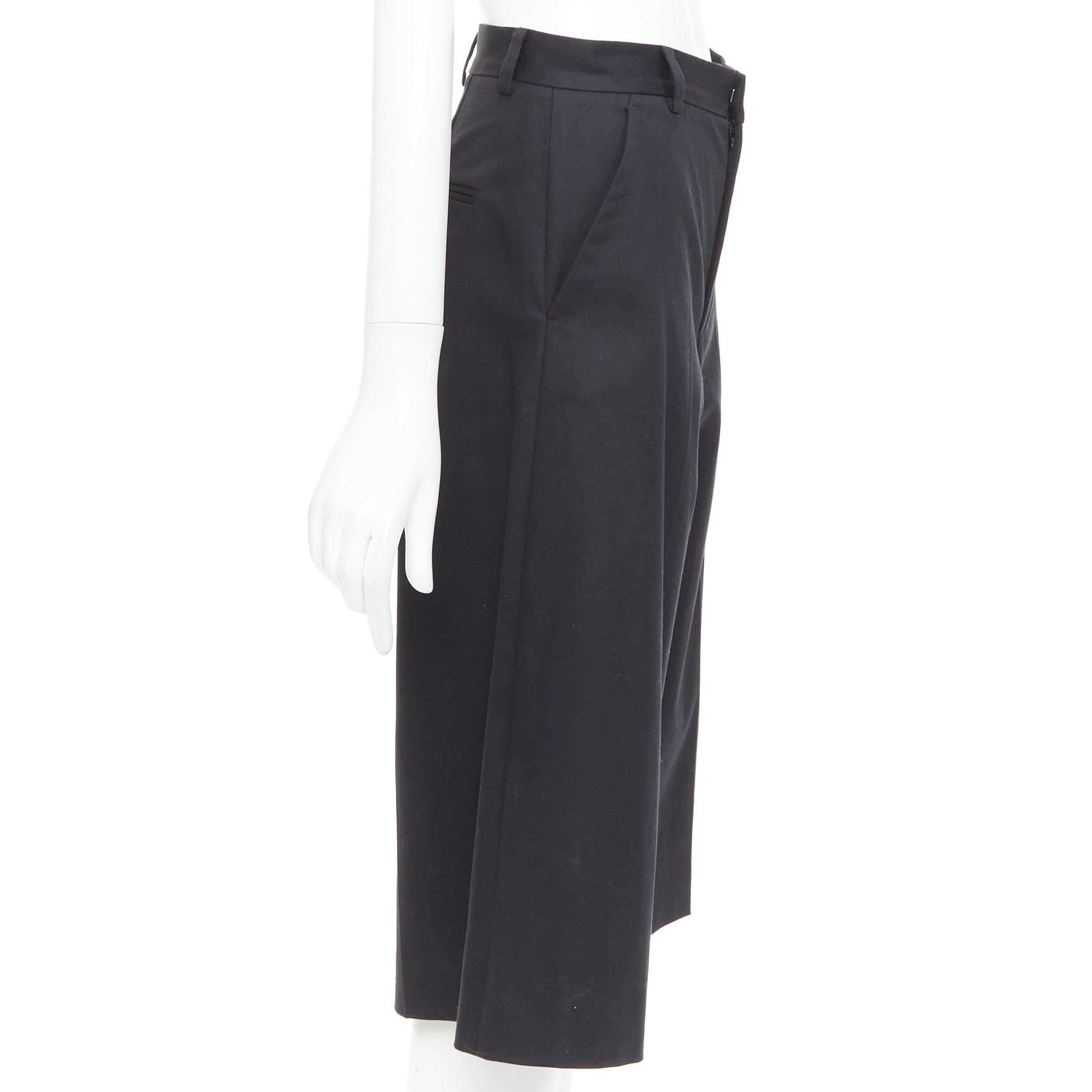 RED VALENTINO - Pantalon bermuda taille haute en coton mélangé noir IT38 XS Pour femmes en vente