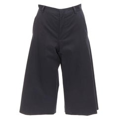 RED VALENTINO black cotton blend high waisted culottes bermuda shorts IT38 XS