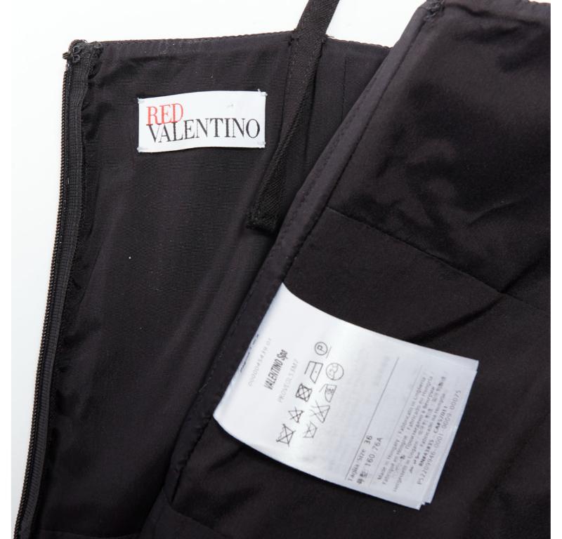 RED VALENTINO black cotton buttoned strappy cargo romper playsuit IT36 XXS For Sale 4