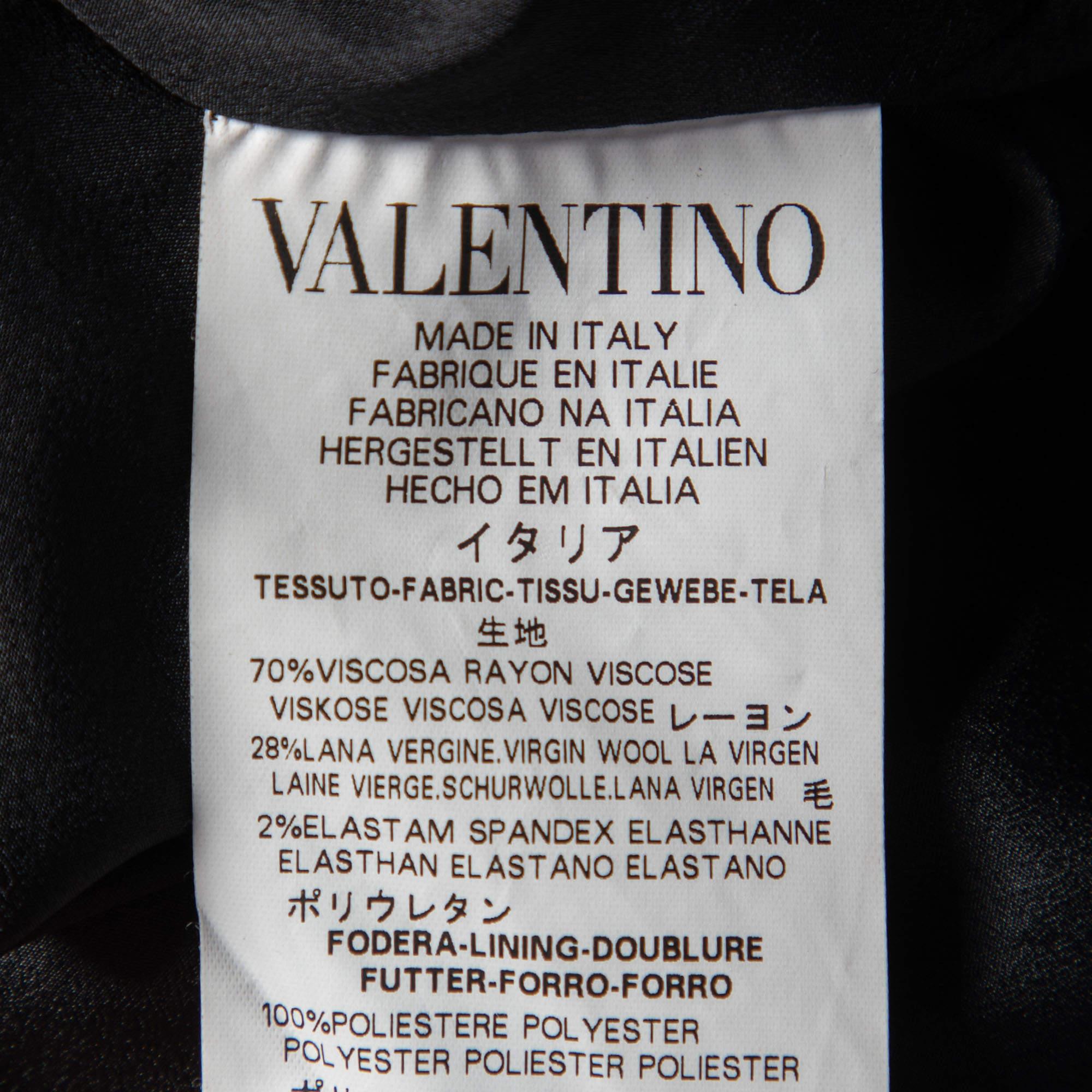 RED Valentino Black Crepe Crystal Embellished Sleeveless Dress S en vente 2