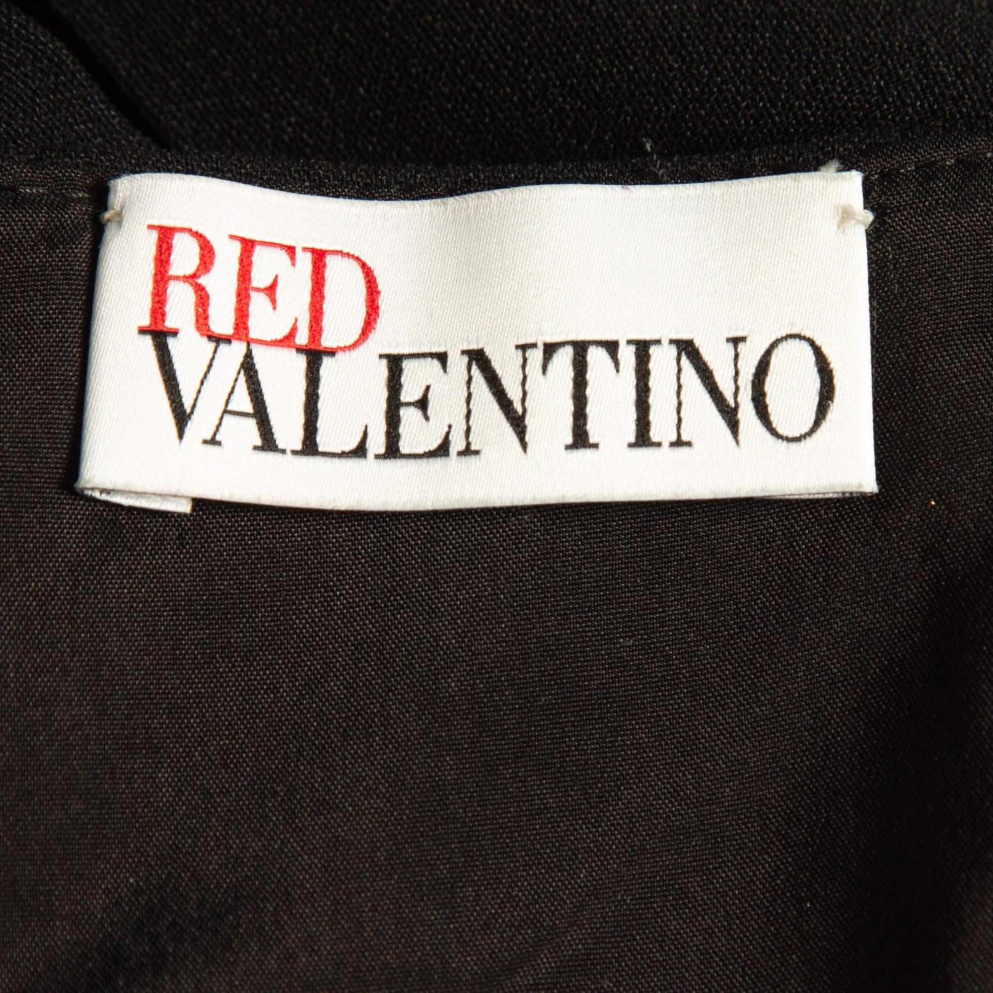 RED Valentino Pantaloncini neri in crepe con dettaglio increspato S In condizioni ottime in vendita a Dubai, Al Qouz 2