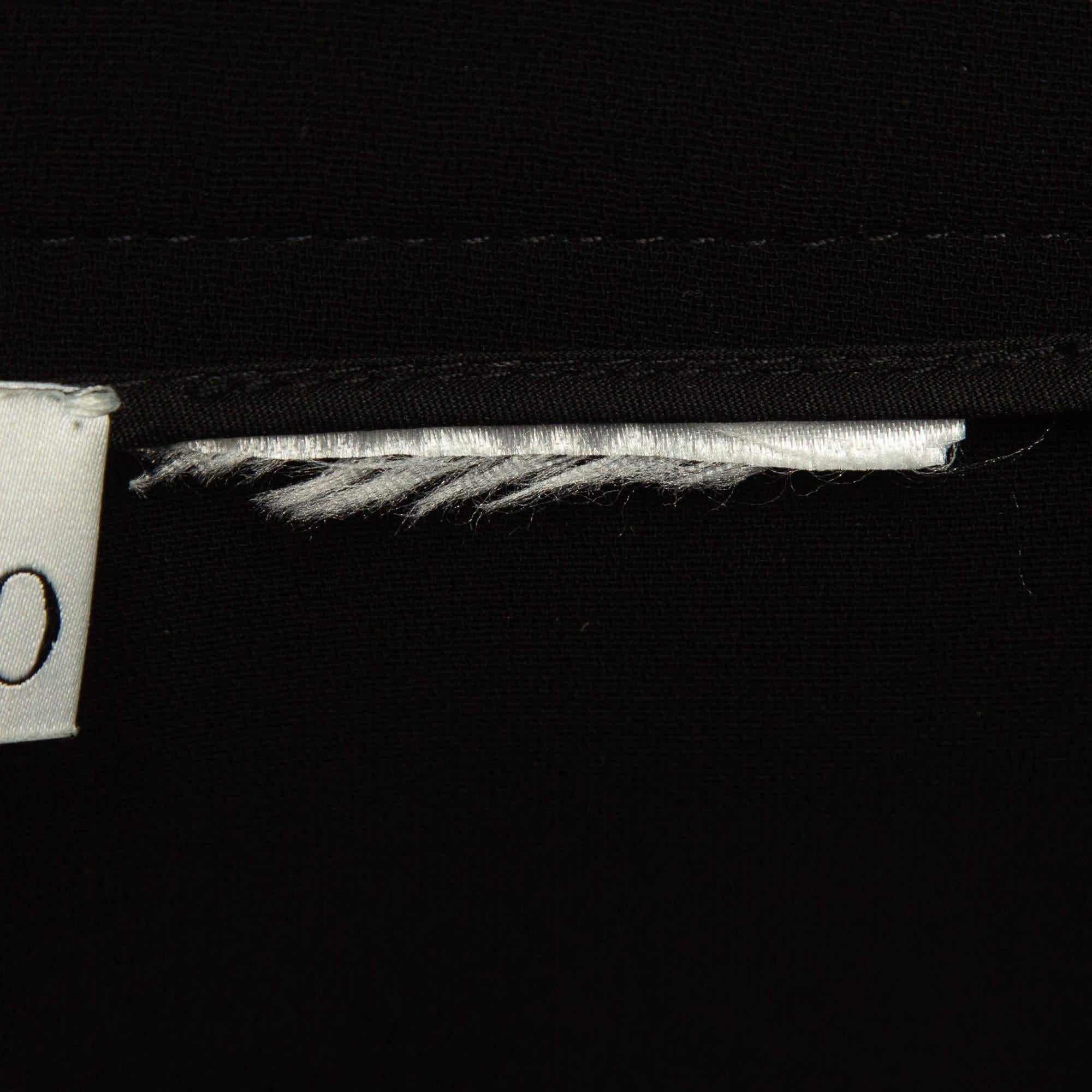 RED Valentino Black Crepe Scallop Skirt Effect Shorts M For Sale 1