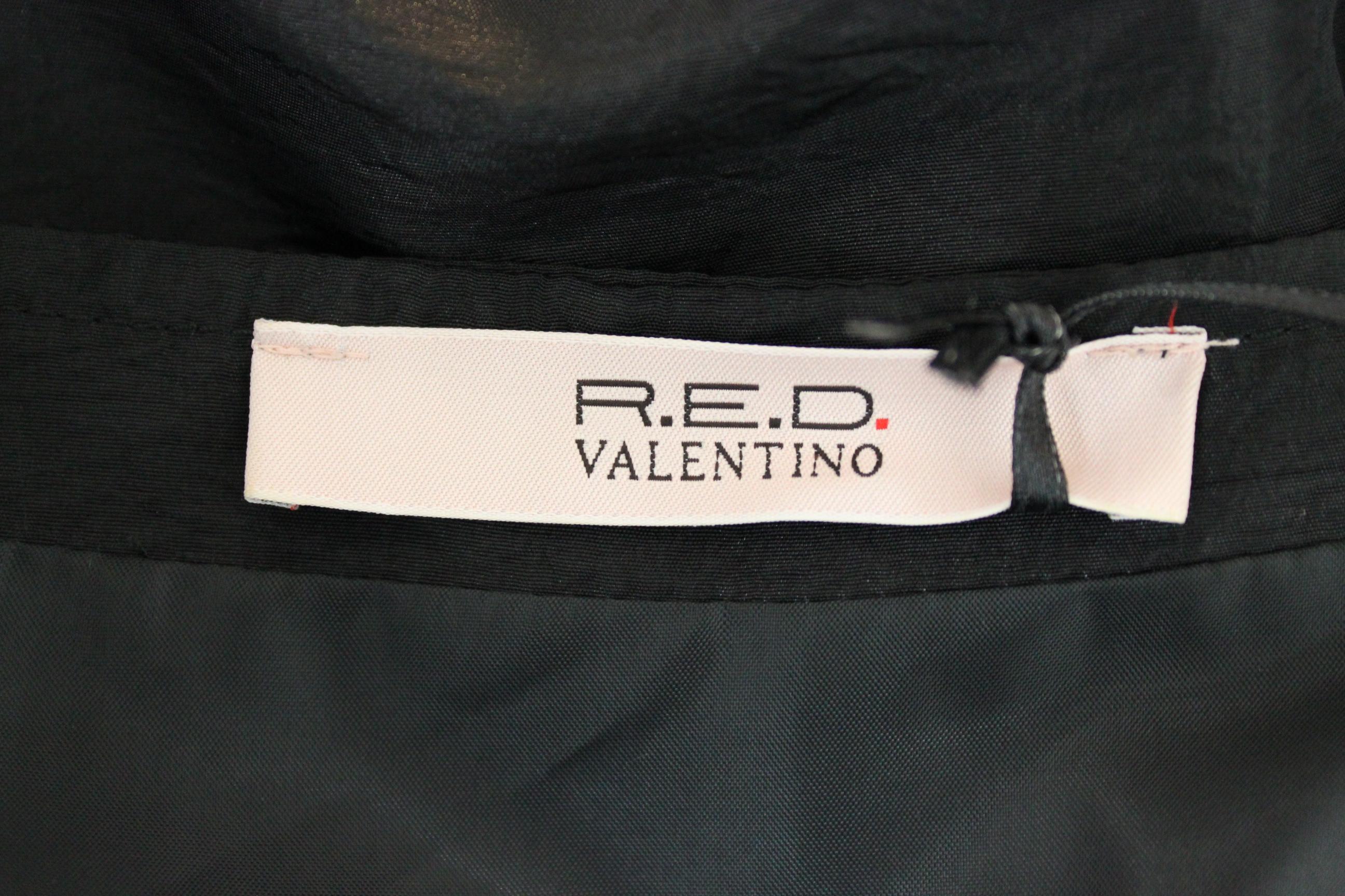 Red Valentino Black Evening Balloon Sheath Dress 2000s NWT 2