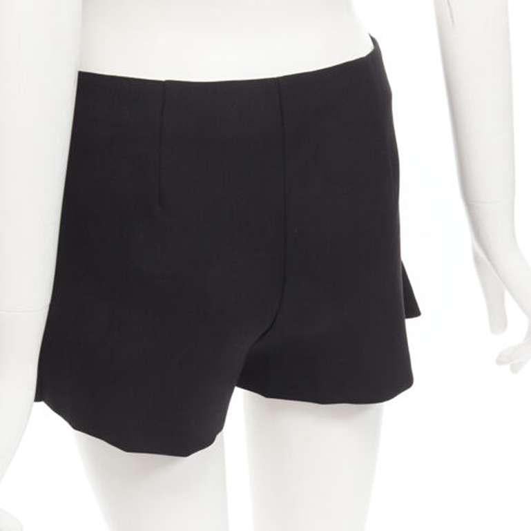 RED VALENTINO black frilly ruffle hem mid rise shorts skirts skorts IT38 XS For Sale 3
