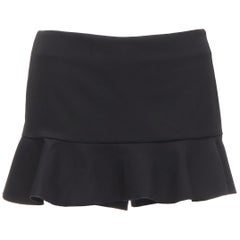 RED VALENTINO negro volante dobladillo media altura shorts faldas faldas IT38 XS