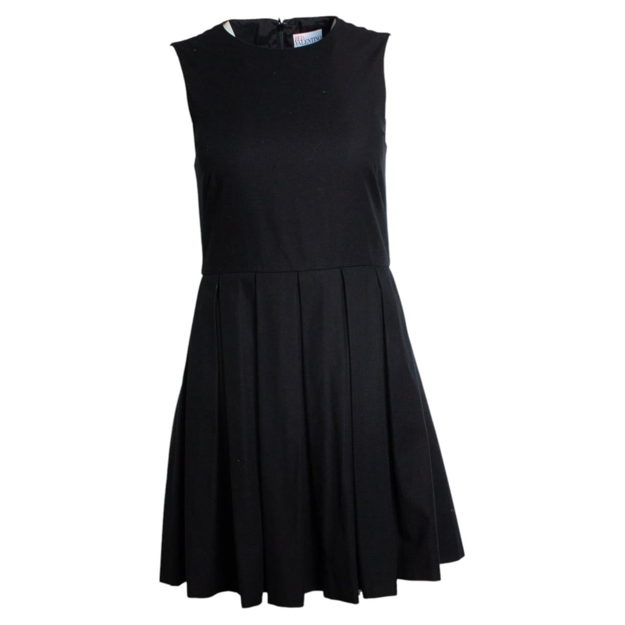 Red Valentino, Black pleated a line dress