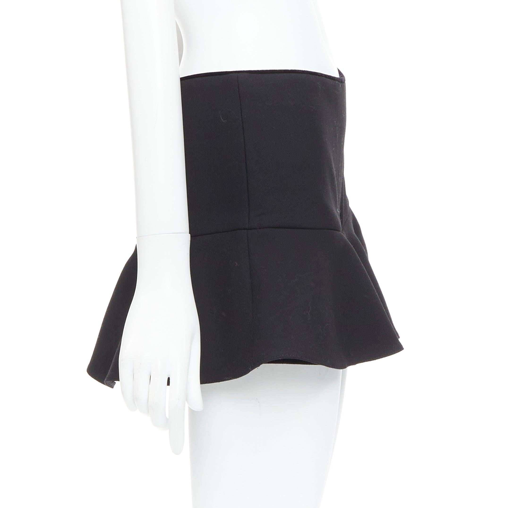 Black RED VALENTINO black ruffle hem skort shortsIT38 XS For Sale