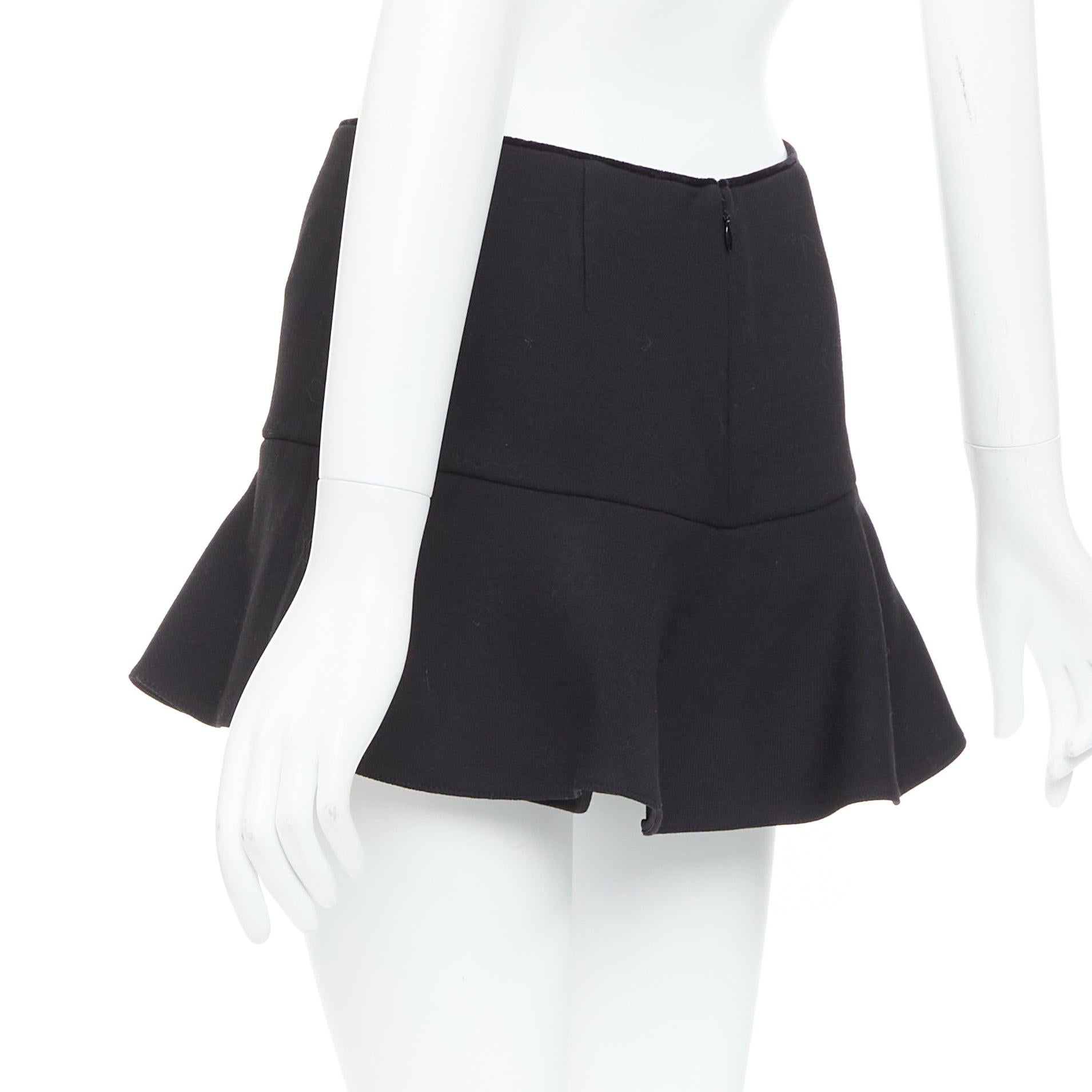 RED VALENTINO black ruffle hem skort shortsIT38 XS For Sale 1