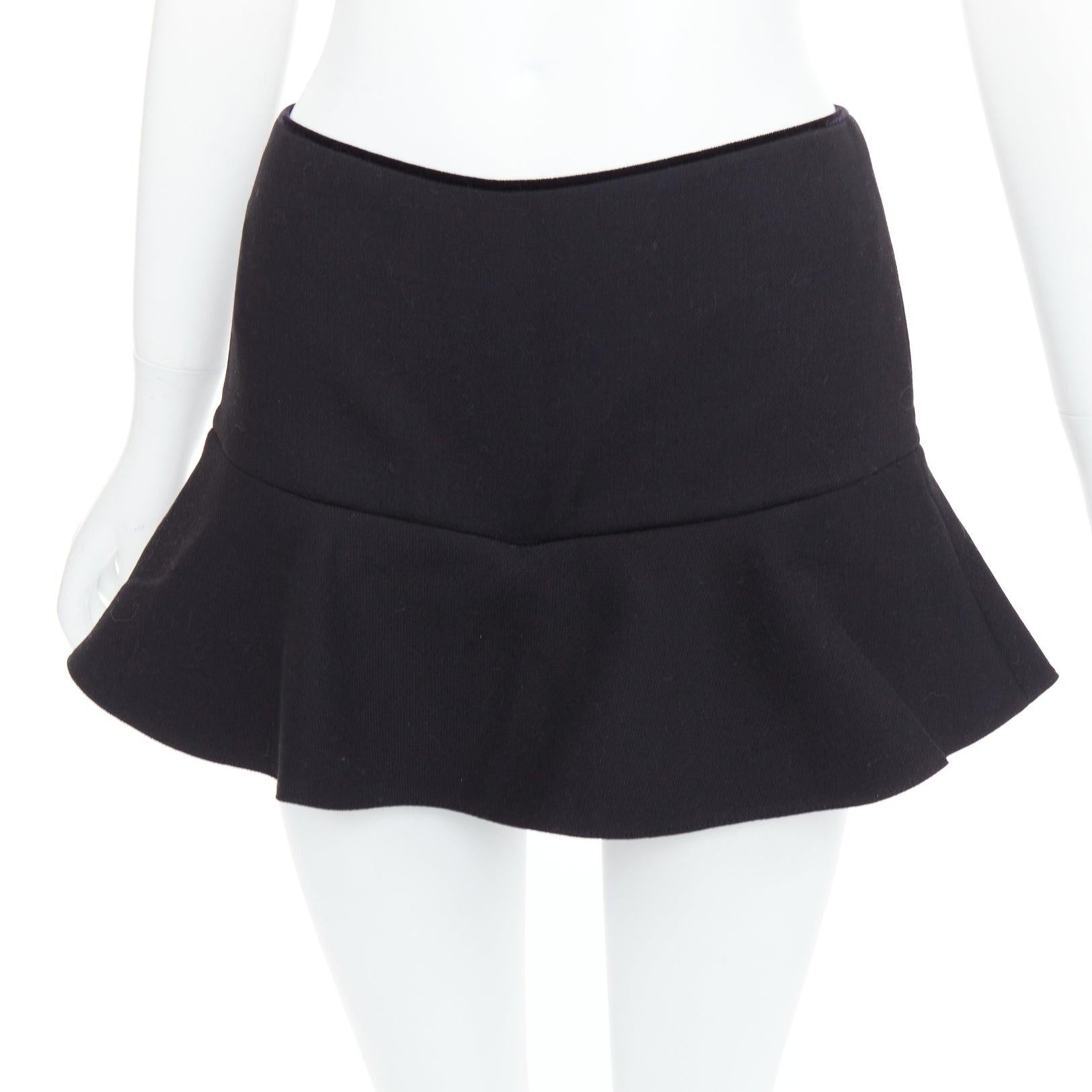 RED VALENTINO black ruffle hem skort shortsIT38 XS For Sale 2