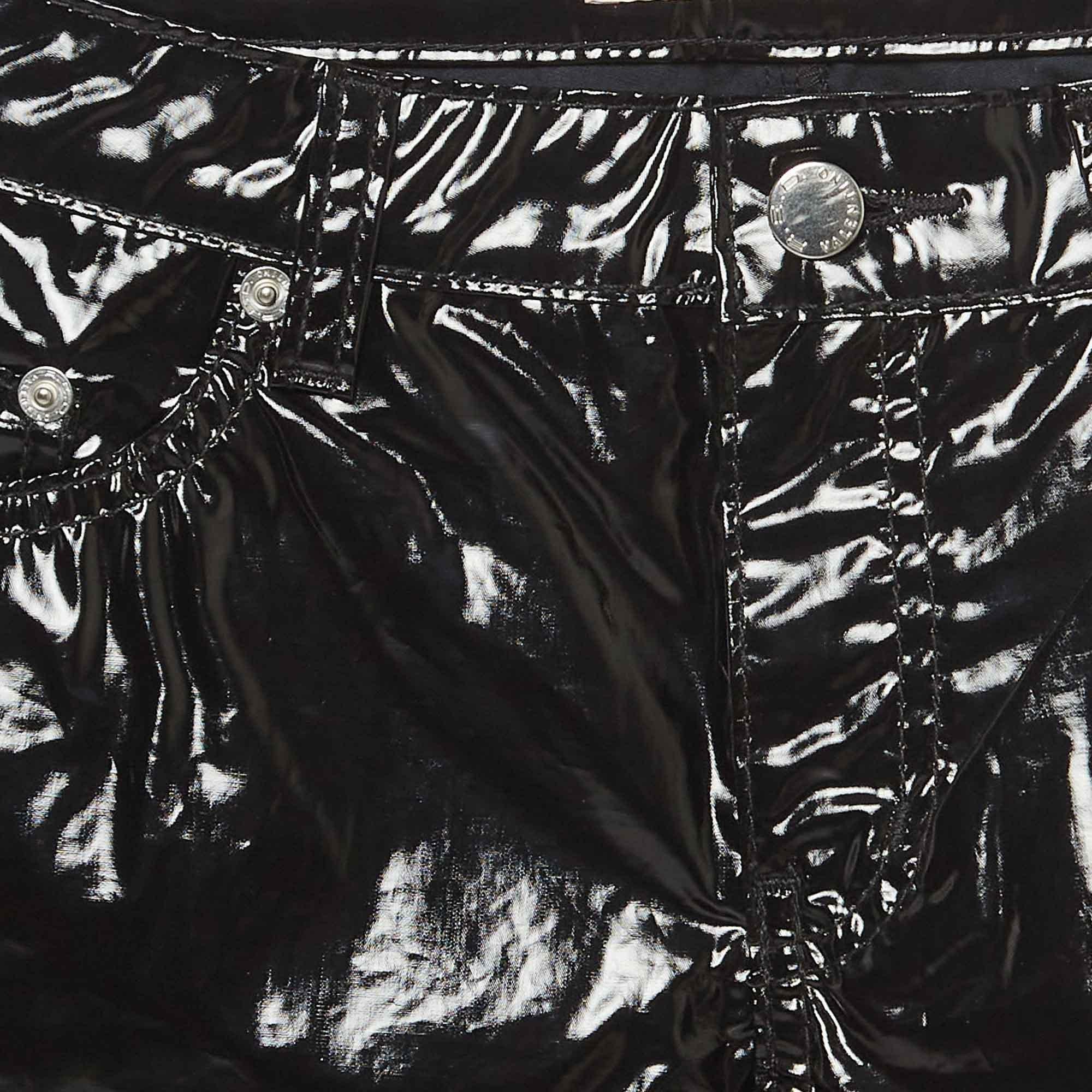 RED Valentino Schwarze Synthetische Detail-Taschenhose M im Zustand „Gut“ im Angebot in Dubai, Al Qouz 2