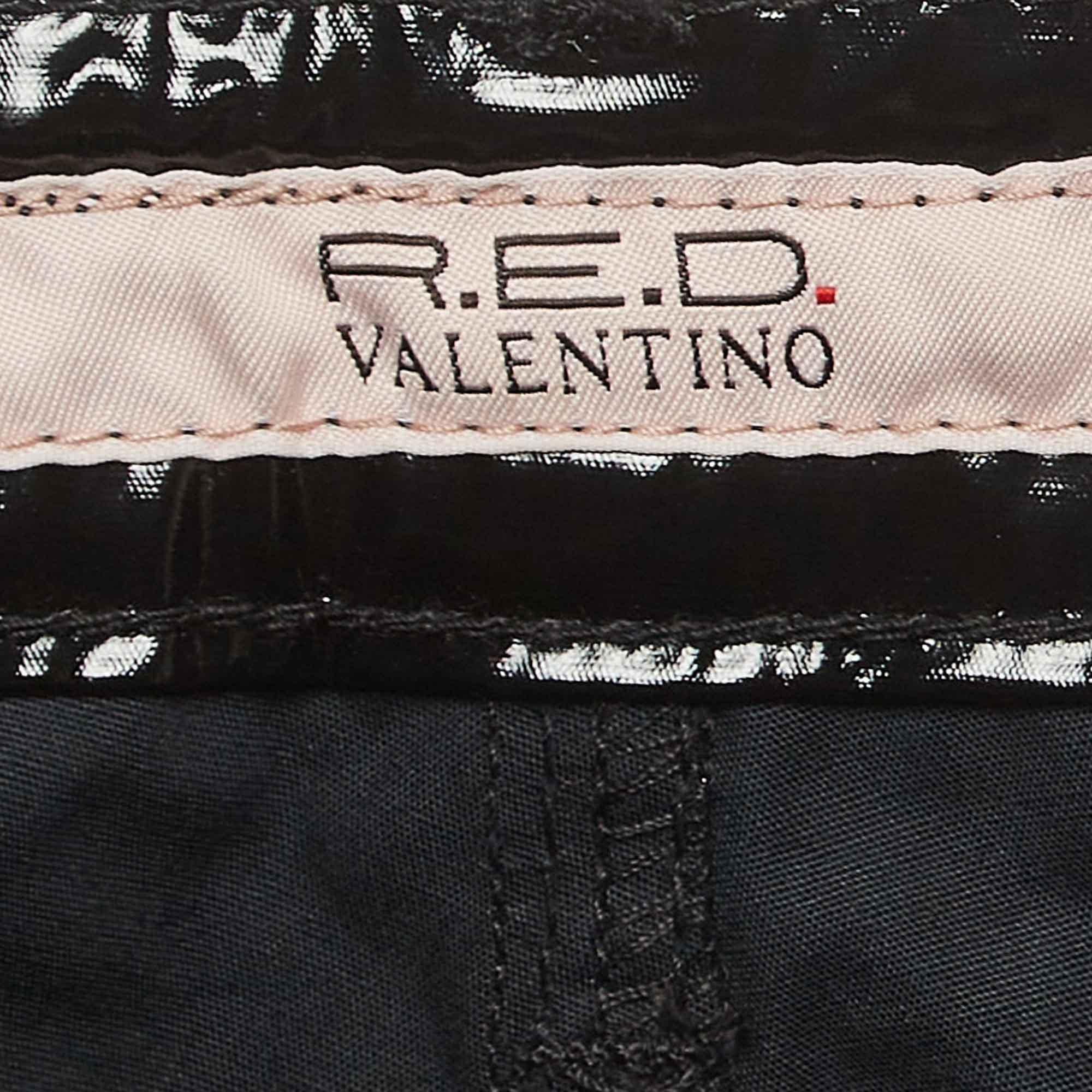 RED Valentino Schwarze Synthetische Detail-Taschenhose M im Angebot 1