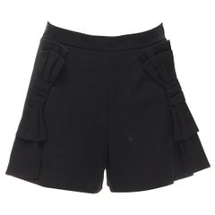 RED VALENTINO Schwarze Hose aus Viskose XL mit hoher Taille IT38 XS