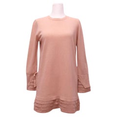 Maglione in maglia rosa Valentino con dettaglio sull'orlo a strati - L.A.