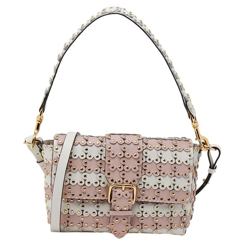 Red Valentino Blush Pink/White Flower Puzzle Shoulder Bag