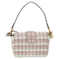 Red Valentino Blush Pink/White Leather Flower Puzzle Shoulder Bag