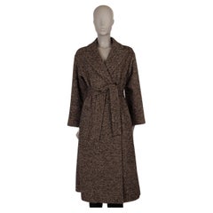 RED VALENTINO Kamel & schwarze Wolle 2019 HERRINGBONE TWEED Mantel Jacke 42 M