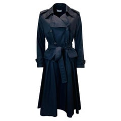 Red Valentino Cotton Pleated Trench Coat