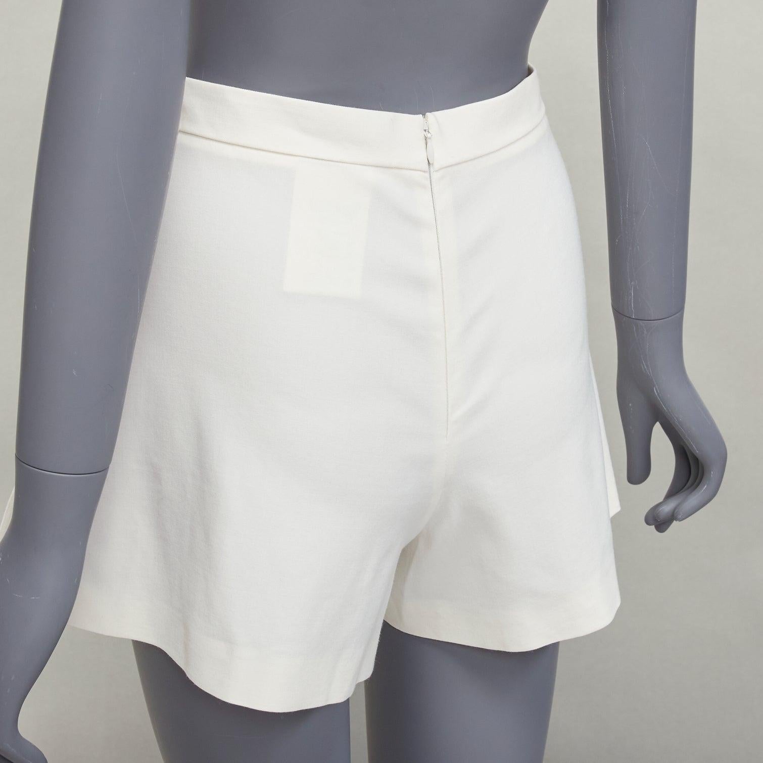 RED VALENTINO cream ribbon bow detail pockets wide shorts IT36 XXS For Sale 3