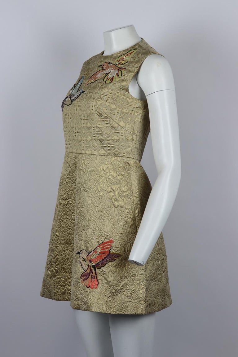 Red Valentino Embroidered Jacquard Mini Dress It 42 Uk 10 For Sale at