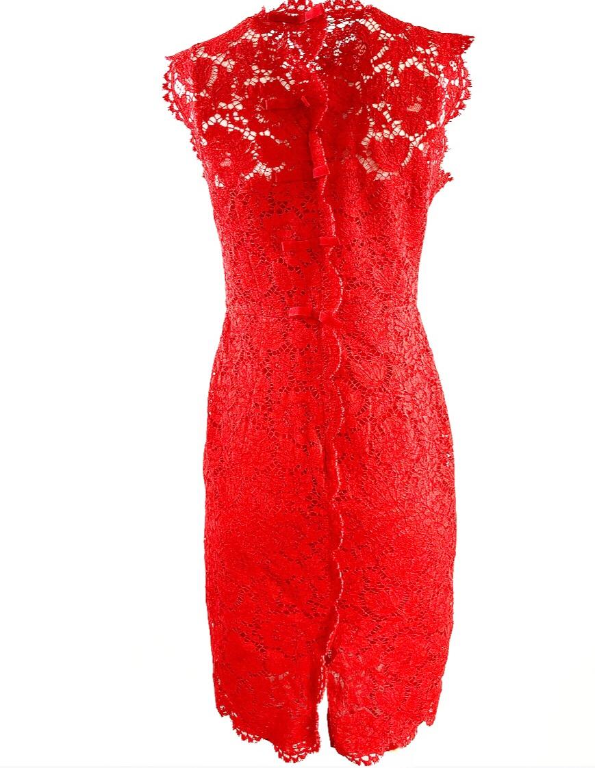 red valentino lace dress