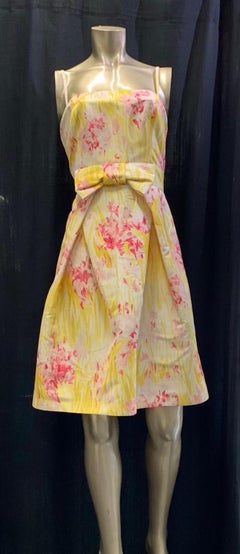 Red Valentino Floral shoulder strap Dress with bow